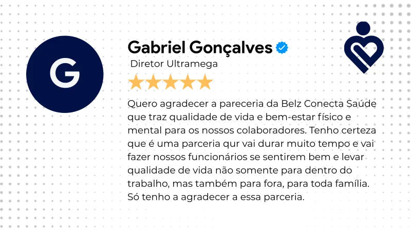 Depoimento de cliente sobre gestão de riscos psicossociais da Conecta Saúde